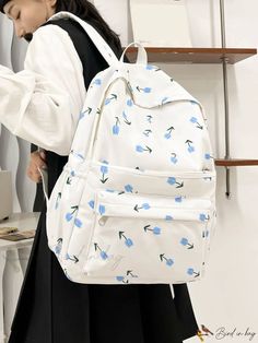 Bird in Bag - Functional Pint Glass Plant Bags, School Middle School, Floral Backpack, Style Preppy, Junior High School, Classic Casual, Classic Backpack, Junior High, School Students