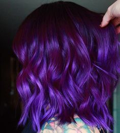 Dreamy Hair Colors That Are Trending For Winter 2022 Fun Hair Colors 2023, Ultraviolet Hair Color, Low Maintenance Purple Hair, Jewel Tone Hair Color, Ultraviolet Hair, Purple Vivid Hair Color, Warm Purple Hair, Shirt Hairstyle