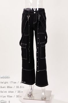 These High-Waist Suspender Cargo Jeans offer a unique fusion of fashion and function. With their high-waisted design and suspenders, they provide a comfortable and secure fit while adding a touch of style. The cargo pockets offer ample storage, perfect for those on-the-go moments. Elevate your wardrobe with these versatile and practical jeans Decoration Zip Up , Pockets , Button Style Casual Fabric Type Denim Material Polyester , Polyester Season Spring / Autumn Type Jeans Fabric Non-Stretch SIZ Jeans Decoration, Jeans Fabric, Button Style, Denim Material, Cargo Jeans, Suspenders, Season Spring, Style Casual, Zip Ups