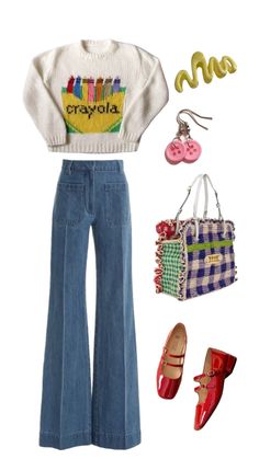 Fun Pattern Outfits, Teacher Outfits Quirky, Fun And Colorful Outfit, Maximalist Outfits Midsize, Prue Leith Fashion, Funky Grandma Style, Quirky Preppy Style, Quirky Style Women, Quirky Fashion Outfits