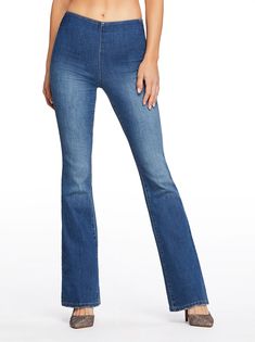 Pull on Flare in Jayda – Jessica Simpson Jessica Simpson Jeans, Drop Shoulder Top, Belt Top, Kick Flare Jeans, Kick Flares, Jessica Simpson, Cropped Jeans, Bell Bottom Jeans, Flare Jeans