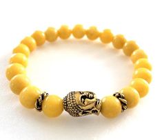 Yellow Jade Bracelet, Buddha Bracelet, Sunshine Yellow Jade, Healing Gemstone, Yoga Bracelet, Mala B Picasso Flowers, Usa Bracelet, Beautiful Buddha, Buddha Bracelets, Buddha Beads, Sweet Earrings, Yellow Jade, Turquoise Flowers, Yoga Bracelet