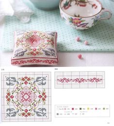 the cross stitch pattern has been designed to look like it is on display