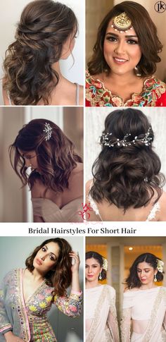 Reception Hairstyles Short Hair, Curly Hair Styles Indian Women, Curls For Indian Wedding, Sangeet Hairstyle For Short Hair, Open Curls Hairstyles Indian, Hairstyles For Open Hair Curls, Short Hair Reception Hairstyle, Open Hairstyles Indian Wedding Short Hair, Short Hairstyles For Wedding Indian