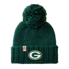 Keep your head nice and toasty as you cheer your Green Bay Packers to victory with this cuffed knit hat by Sh*t That I Knit. It features vibrant Green Bay Packers graphics on the front and a large pom on top to showcase your fandom while adding some flair to your game day getup. Best of all, the toasty knit design and stretchy fabric add warmth to any outfit you put together.Keep your head nice and toasty as you cheer your Green Bay Packers to victory with this cuffed knit hat by Sh*t That I Kni Packers Crochet Hat, Green Bay Packers Hat, Green Bay Packers Logo, Yarn Pom Pom, Nfl Packers, Nfl Green Bay, Nfl Logo, Hand Knit Hat, Wool Winter