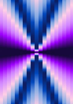 an abstract background with blue and purple stripes in the center, reflecting light on the water