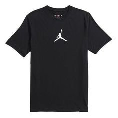 Air Jordan Flying Man Breathable Athleisure Casual Sports Short Sleeve Black BQ6741-010 (Men's) Casual Breathable Activewear For Streetwear, Breathable Casual Activewear For Streetwear, Casual Dri-fit Short Sleeve Activewear, Breathable Casual Activewear With Crew Neck, Casual Dri-fit Activewear For Workout, Dri-fit Activewear For Athleisure, Casual Black Sports T-shirt, Breathable Casual T-shirt For Sports Events, Casual Activewear For Sports Season