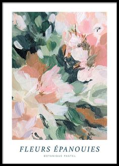 a painting with flowers on it and the words fleurs panques