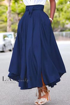 Lasaky - Professional High Waist Slit Skirt in Classic Solid Color for Casual & Formal Wear Casual Skirt, Split Hem, Olivia Mark, Formal Wear, Skirt Fashion, Long Skirt, I Dress, Midi Skirt, Personal Style