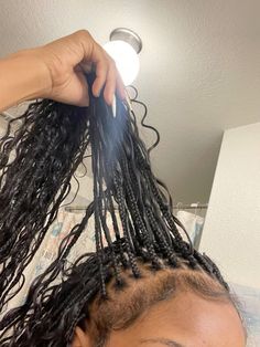 Knotless Small Braids, Middle Part Curls, Cute Box Braids, Small Braids