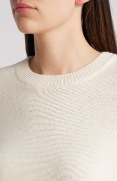 This oversized crewneck sweater knit from soft wool kissed with cashmere features dropped shoulders to accentuate the relaxed look. 27 1/2" length (size Medium) Crewneck Long sleeves Ribbed cuffs and hem 90% wool, 10% cashmere Dry clean Imported Wool Sweater For Everyday, Everyday Wool Sweater, Merino Wool Sweater With Ribbed Neckline, Everyday Merino Wool Sweater, Oversized Merino Wool Crew Neck Top, Wool Sweater With Ribbed Neckline, Oversized Wool Crew Neck Top, Oversized Wool Top With Crew Neck, Mens Tools