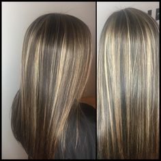 Darker And Lighter Highlights, Brown Hair With Blonde Highlights And Lowlights Balayage, Brown And Blonde Highlights Short Hair, Heavy Highlights Brown Hair, Dark Blonde Hair With Brown Highlights, Bonds Highlights, Chunky Partial Highlights, 2000s Hair Highlights, Dark Brunette Balayage Hair Blonde