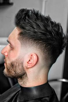 Mid Fade Haircut, Fade Haircut Styles, Drop Fade Haircut, Drop Fade, Gents Hair Style, Mens Hairstyles Thick Hair, Beautiful Haircuts, Haircut Men, Faded Hair