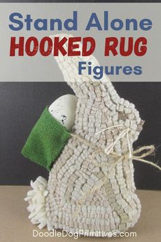 Find out how to turn your hooked rugs into a free standing 3D decoration! Works great with any project with a flat bottom. #hookedrugs #rughooking #doodledogprimitives | DoodleDogPrimitives.com Free Rug Hooking Patterns, Primitive Rug Hooking Patterns Free, Clothes Remake, Rug Hooking Patterns Free, Rug Hooking Tutorial, Locker Rugs, Wool Hooking, Modern Rug Hooking