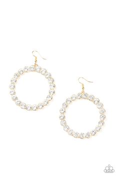 Featuring sleek gold fittings, oversized white rhinestones coalesce into a blinding hoop for a glamorous look. Earring attaches to a standard fishhook fitting. Paparazzi Accessories Jewelry, Glamorous Look, Fish Hook Earrings, Jewelry Images, Paparazzi Accessories, White Rhinestone, Inspired Jewelry, Paparazzi Jewelry, Boutique Jewelry