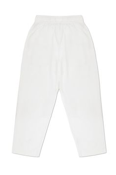 Item is made to order and will arrive in 7 - 16 days. An effortless silhouette, Jonny Cota's Boxer Pants seamlessly transcend seasons with a generous boxy silhouette and an easy, relaxed full length leg. — Elastic waistband and drawstring— Slant pockets— 50% linen 50% rayon SIZE + FIT— Loose fit— Full length leg— Generous fit— Model is 6'1 and wearing a size L CARE— Machine wash cold, lay flat to dry White Stretch Bottoms With Straight Hem, Casual White Sweatpants For Daywear, White Stretch Sweatpants, White Pants With Elastic Waistband, White Pants With Elastic Waistband And Straight Hem, White Wide Leg Bottoms For Loungewear, White Stretch Bottoms With Tapered Leg, White Tapered Leg Bottoms With Loosely Fitted Hips, White Bottoms With Straight Hem For Summer