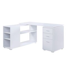 PRICES MAY VARY. [DIMENSION FOR STUDY DESK] Overall size for this corner desk: 60”Lx47.25”Wx29.5”H; Two small drawer interior dimensions: 12.2"Lx13.20"Wx3.7"H, one large drawer interior dimensions: 12.2"Lx13.20"Wx7.1"H. [VERSATILE SETUP] This L shaped desk can be positioned with the L shape facing left or right, so you can decide what best fits your space. The shelves can be adjsuted to suit your knees with 9 heights. Assembly will take under 60 minutes and all hardware is included. [LARGE DESKT Workstation Setup, Crochet Room, Computer Shelf, Diy Corner Desk, L Shaped Computer Desk, Corner Workstation, L Shaped Corner Desk, Modern Home Office Desk, Cool Room Designs