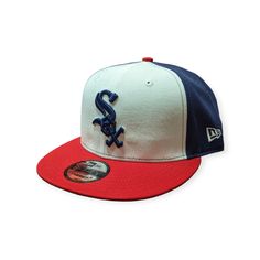 Unleash old school vibes (from 1983, to be exact) with this Chicago White Sox New Era Snapback! The nostalgia factor is high with this one, as it combines the classic 1983 design with the current one. Make a bold statement with this mashup hat. Color: Navy Red White Material: Made of 100% Polyester Officially licensed Throwback Hats For Sports Events, Adjustable Throwback Hat For Baseball Season, Retro Style Fitted Baseball Cap For Baseball Season, Retro Fitted Hat For Baseball Season With Flat Bill, Retro Fitted Hat For Baseball Season, Retro Flat Brim Snapback Hat For Baseball Season, Retro Adjustable Fitted Hat For Baseball Season, Adjustable Retro Baseball Cap For Sports, Throwback Adjustable Flat Brim Baseball Cap