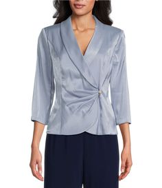 Shop for Alex Evenings 3/4 Sleeve Collar Neck Shimmer Satin Blouse at Dillard's. Visit Dillard's to find clothing, accessories, shoes, cosmetics & more. The Style of Your Life. Elegant Formal Blouse With 3/4 Sleeves, Elegant Fitted Top With Half Sleeves, Fitted 3/4 Sleeve Formal Tops, Formal Fitted 3/4 Sleeve Tops, Fitted Formal Top With 3/4 Sleeves, Formal Fitted Top With 3/4 Sleeves, Elegant Fitted Top With 3/4 Sleeves, Formal Fitted Blouse With 3/4 Sleeves, Fitted Half-sleeve Blouse For Formal Occasions