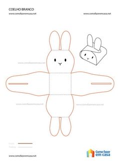 the paper doll is cut out to make it look like an animal with ears and tail