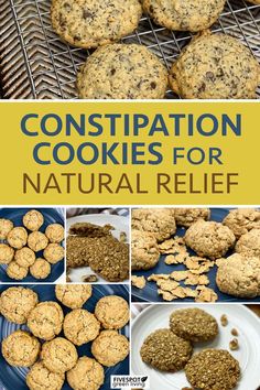 Constipation Cookies Oil For Constipation, Foods To Help Constipation, Digestive Cookies, Flax Seed Recipes, Relieve Constipation, Healthy Digestive System, Fiber Rich Foods