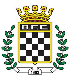 the logo for bfc is shown in two different colors