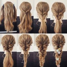 7 Super Easy Homecoming Hair Ideas - Alyce Paris Hair Arrange, Easy Braids, Braided Hairstyles Tutorials, Hair Dos, Bridesmaid Hair, Diy Hairstyles, Up Hairstyles