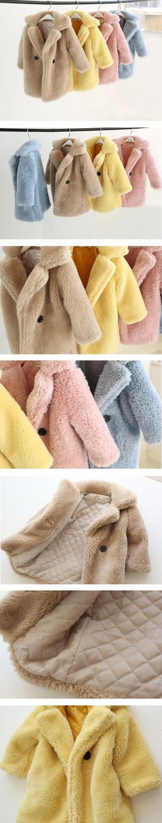 Girls Faux Fur Coat - Momorii Girls Faux Fur Coat, Mink-colored Faux Fur Coat, Girls Coats Winter Children, Girls Fur Coat, Fluffy Mink-colored Long Sleeve Outerwear, Luxury Fluffy Mink-colored Outerwear, Fluffy Coat, Cute Coats, Girls Fall Outfits