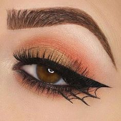 Halloween Makeup Videos, Nem Halloween Makeup, Spiderweb Eyeliner, Halloween Eyeliner