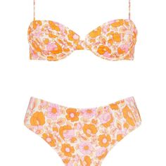 Nwt Triangl Bikini Rhian Style In Neon Pop. Comes With Bag Too. Rare And Completely Sold Out. Feminine Pink Underwire Swimwear, Pink Underwire Swimwear With Floral Print, Pink Floral Print Underwire Swimwear, Triangl Swimwear, Orange Pink, Pink Orange, Color Orange, Womens Swim, Pink And Orange