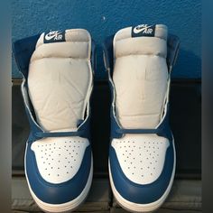 New Nike Air Jordan 1 Retro High Og True Blue | Women Size 6 Dz5485-410 Sneaker Shoe Size 6 Color Blue New Without Box Never Been Worn Blue Slip-on High-top Sneakers For Sports, Blue High-top Sneakers With Air Max Cushioning For Streetwear, Blue High-top Sneakers With Air Cushioning For Streetwear, Blue High-top Sneakers With Air Cushioning, Blue High-top Jordan Shoes With Air Max Cushioning, Blue Jordan Shoes With Air Cushioning For Streetwear, Casual Blue High-top Sneakers With Air Cushioning, Blue Jordan Shoes With Air Max Cushioning, Blue Leather Jordan Shoes With Air Max Cushioning