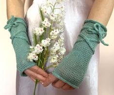 WoodLand Gloves, Long Fingerless Gloves, Wool Arm Warmers, Green Texting Gloves, Cottage Gloves Ready for shipment Fingerless Hand Warmers, Christmas Gift Ideas, Fairy Style Gift for Her, Mother, Girlfriend These elegant womens fingerless mittens are gently knitted in light weight 100% natural wool / linen yarn. Linen blends and wrapped ties make them feminine and chic, and they are long enough and warm to be practical and wearable. Colors: 1 - cream, 2 - mint, 3 - beige, 4 - green, 5 - charcoal Crochet Fairy Gloves, Crochet Arm Warmers Pattern, Green Arm Warmers, Crochet Arm Warmers, Knitted Gloves Mittens, Long Fingerless Gloves, Gloves Long, Texting Gloves, Crochet Fairy