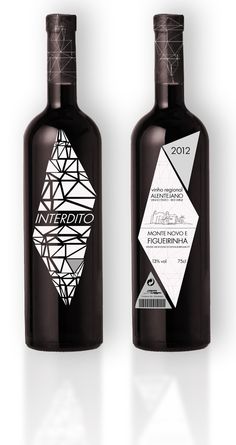 two bottles of wine are shown next to each other on a white surface, one is black and the other is red