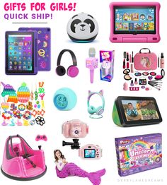 toys and gifts for girls that are under $ 10, including an ipad, camera, cell phone, tablet