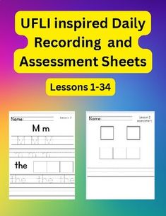 a book cover with the words ufli inspired daily recording and assignment sheets