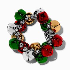 Claire's Christmas Bells Stretch Bracelet Crown Hair Clip, Sensitive Ears Earrings, Piercing Kit, Holiday Beauty, Bags For Teens, Hair Accessories Gift, Christmas Bracelet, Fashionable Jewelry, Holiday Jewelry