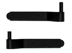 two black brackets are shown on a white background and one is facing the opposite direction