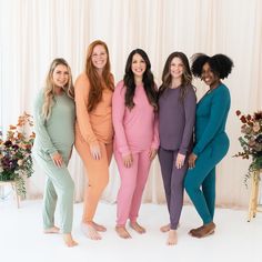 Relaxation, comfort, breathable - all words to describe our luxurious Women's Jogger Pajama Set. Perfect for curling up in your favorite chair with a hot cup of tea and a good book. Take your loungewear game to the next level with our jogger pajama set. Designed for comfort, this bamboo set includes a long sleeve crew and jogger-style pants. 97% Rayon made from Bamboo, 3% Spandex Elastic waistband Breathable fabric Toddler Bag, Bamboo Pajamas, Fashion Joggers, Apple Blossom, Style Pants, Joggers Womens, Words To Describe, Cup Of Tea, Socks Women