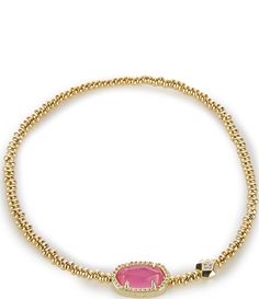 From Kendra Scott, this bracelet features:Stretch bracelet14k gold plated over brass/stoneApprox. 6.5" circumference unstretched, 0.5" L x 0.3" W stationImported. Waterproof Bracelet, Evry Jewels Bracelet, Kendra Scott Bracelet Stack, Kendra Bracelet, Bracelet Stacks, Preppy Wishlist, Kendra Scott Bracelet, Gold Stretch Bracelet, Preppy Jewelry