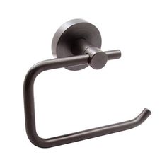 an image of a towel ring on a white background with the handle in black color