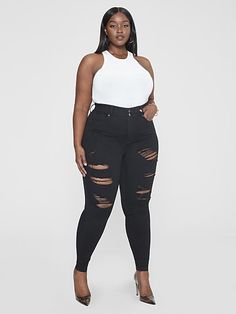 Plus Size Jeans & Denim | Fashion to Figure Size 12 Fashion, Figure Dress, Workwear Essentials, Bodycon Jumpsuit, Fashion To Figure, Black Dresses Casual, Sweaters And Jeans, Knit Tees, Everyday Dresses