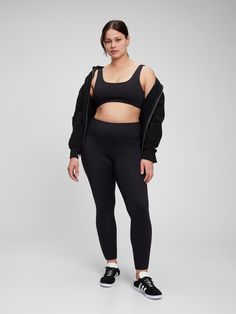 GapFit High Rise Power Full Length Leggings | Gap Gap Athleisure For Gym, Gap Athleisure Activewear For Gym, Gap Sportswear For Gym, Gap Athleisure Yoga Bottoms, Compressive Gap Activewear For Gym, Gap Fitted Moisture-wicking Activewear, Fitted Gap Activewear For Sports, Fitted Gap Activewear With Go-dry Technology, Gap Fitted Go-dry Activewear