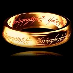 the lord's ring is shown in gold