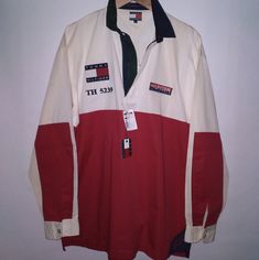 Tommy Hilfiger Shirt Authentic Sailing Gear Vintage Deadstock Nwt Vintage Spellout Big Flag Logo Tommy Hilfiger Authentic Sailing Gear Pullover Bold Embroidery Cream White Forrest Green Red And Navy Midweight Material Heavy-Duty 1/2 Zipper W/Hilfiger Tassle Sailing Windbreaker Official Authentic Deadstock Nos Nwt Vintage 90's Throwback Windbreaker New With Tags Deadstock Embroidered Spellout Logo Big Flag Smoke Free Pet Free Home Tommy Hilfiger Jacket Mens, Hunter Green Jacket, Yellow Rain Jacket, Bold Embroidery, Sailing Gear, Mens Sherpa, Tommy Hilfiger Shirt, Vintage Flannel, Tommy Hilfiger Jackets