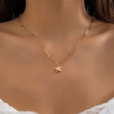 Features: This vintage-inspired choker necklace features a simple yet elegant love star pendant, perfect for adding a touch of gothic charm to any outfit. The metal chain adds a rustic aesthetic, making it a unique addition to any jewelry collection. Makes for a thoughtful and stylish gift for any occasion. Pendant Choker Necklace, Rustic Aesthetic, Geometric Bracelet, Pendant Choker, Gold Choker Necklace, Love Stars, Colorful Bracelets, Stylish Gifts, Star Pendant