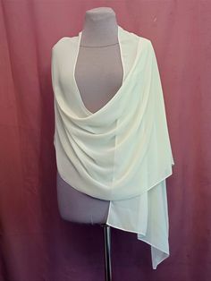 Gorgeous long chiffon shawl. Ivory or otherwise. Made of high quality soft chiffon, drape well. Can be used as an addition to a wedding dress, for bridesmaids. Will gently cover your shoulders on a summer evening or spring. Length 200 cm Width 48 cm Color reproduction may vary depending on monitor settings. Bride Bolero, Bridesmaid Scarves, Wedding Bolero, Bolero Wedding, Chiffon Shawl, Wrap Shawl, Wrap Scarf, Summer Evening, Shawls And Wraps