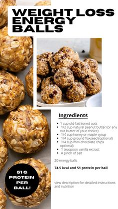 Protein Balls Recipes Healthy, Granola Chocolate Chip Balls, Energy Balls Peanut Butter Chocolate, Peanut Oat Balls, Gf Df Protein Balls, On Protein Balls, Clean Eating Protein Balls, Peanut Butter Oats Balls, Lily’s Chocolate Chip Recipes