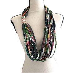 Upcycled Material. Beautiful Necklace/Scarf Can Be Worn For Any Time Of Year Dressed Up Or Casual. Great For All Seasons. Comes In A Recycled Cotton Material. Checkout Many More For This Style And Different Prints/ Patterns For Bundles. Item Arrives New With Tags And Hanger. Scarf Styles, Recycled Cotton, Cotton Material, Scarf Wrap, Beautiful Necklaces, Scarf Accessory, Print Patterns, Dress Up, Beaded Necklace