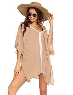 US?only.Free?delivery?in??3-7?business?days. 100% Rayon Features: Deep v neckline.sexy open side split on asymmetrical hem. batwing sleeve. relaxed loose silhouette.simple and plain This coverup can also be used as daily outfit. best match for any summer shorts &pants or wear as casual dress.fashionable and elegant Easy to match: Perfect for womens Bikini. Swimwear. Swimsuits. Beachwear. Bathing Suits. Monokini. Tankini. Casual. Ect Great For Many Occasions: Suitable for beach. party. poolside . Summer Stretch Blouse In Solid Color, Oversized V-neck Spring Cover-up, Chic V-neck Top For Beach Season, Oversized V-neck Casual Cover-up, Summer V-neck Solid Color Blouse, Summer Solid Color V-neck Blouse, V-neck Solid Color Summer Blouse, Solid Color V-neck Blouse For Summer, Stretch V-neck Blouse For The Beach