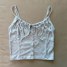 Grey Tank Top With Adjustable Straps From American Eagle. Super Soft And Stretchy Material. Never Worn Because It Doesn’t Fit Me But It Is In Perfect Condition. Size Xs But Stretchy Enough To Fit Size Small. Pink Ladies Outfit, Grey Tank Top, Gray Tank, Women Clothes, Fit Inspo, Orange Pink, Fitness Inspo, Stretchy Material, Pink And Orange